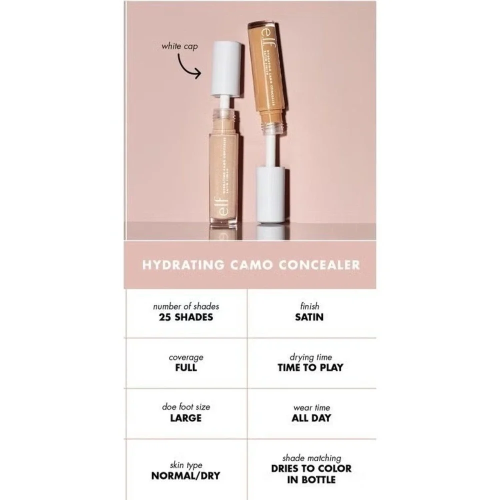 e.l.f. Hydrating Camo Concealer‎ - NIB - Deep Cinnamon, TWO (2) Pack